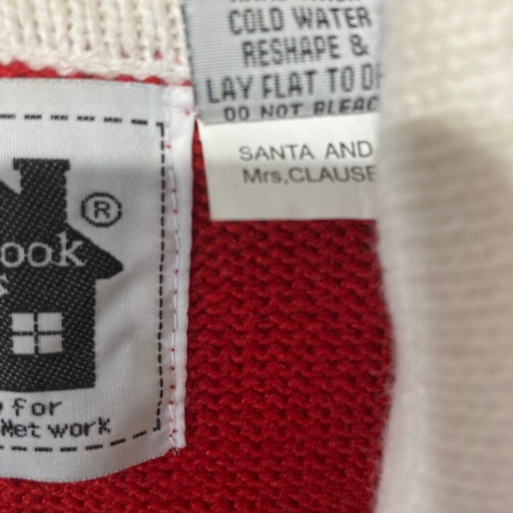 Storybook Knits Vintage Christmas Sweater, Santa & Mrs. Claus (Size L) - Picture 6 of 6
